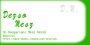 dezso mesz business card